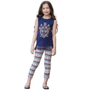 NWT Girls Boutique Tribal Fringe Tunic & Legging